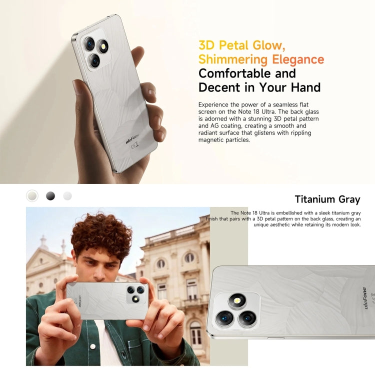 Ulefone Note 18 Ultra，側鍵指紋，6.78英寸Android 13 MediaTek 天璣720 5G MT6853八核2.0GHz，NFC，網絡：5G