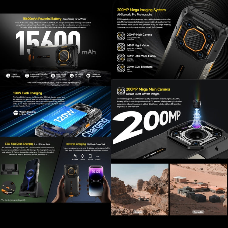 Ulefone Armor 26 Ultra帶對講三防機  6.78英寸安卓13 天璣8020八核, 網絡：5G, NFC