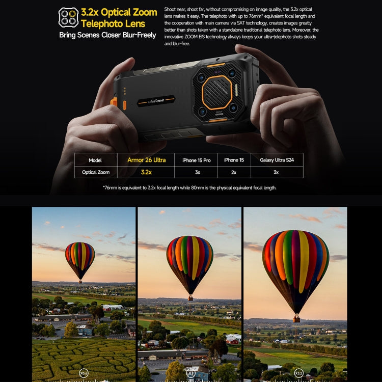 Ulefone Armor 26 Ultra帶對講三防機  6.78英寸安卓13 天璣8020八核, 網絡：5G, NFC