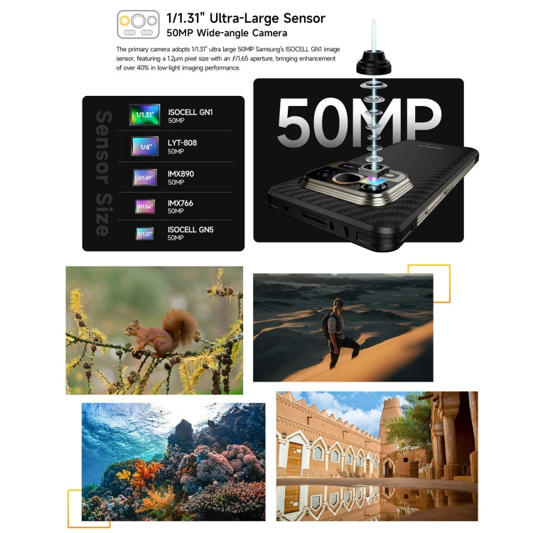 Ulefone Armor 25T Pro三防機  熱成像, 6.78英寸安卓15天璣6300八核, 網絡：5G, NFC, 8GB+256GB