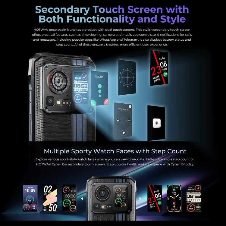 HOTWAV Cyber 15，IP68/IP69K三防機  6.6英寸安卓13 MediaTek MT6789 Helio G99八核, 網絡：4G, NFC, OTG