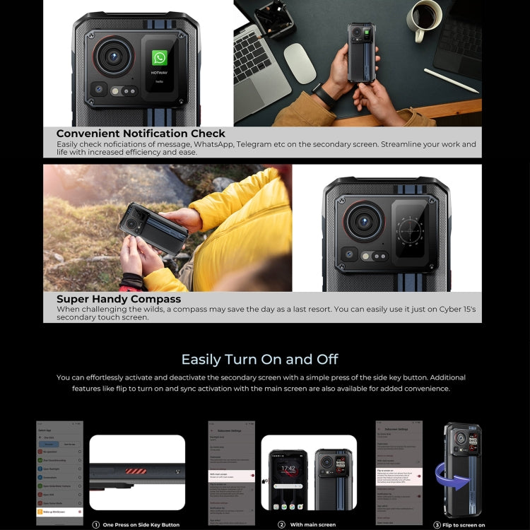 HOTWAV Cyber 15，IP68/IP69K三防機  6.6英寸安卓13 MediaTek MT6789 Helio G99八核, 網絡：4G, NFC, OTG