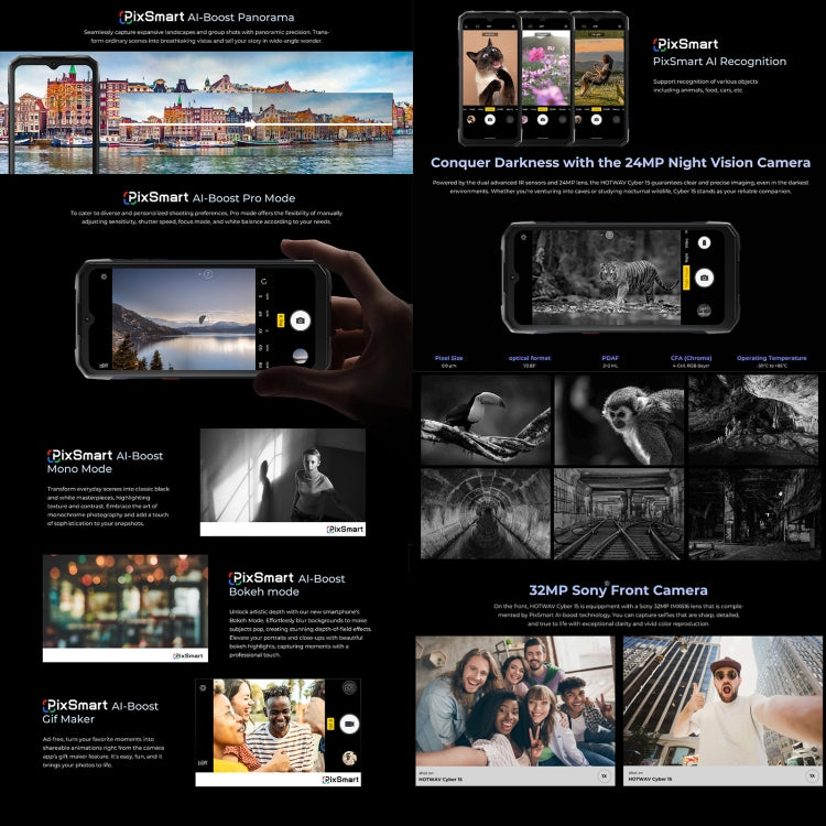 HOTWAV Cyber 15，IP68/IP69K三防機  6.6英寸安卓13 MediaTek MT6789 Helio G99八核, 網絡：4G, NFC, OTG