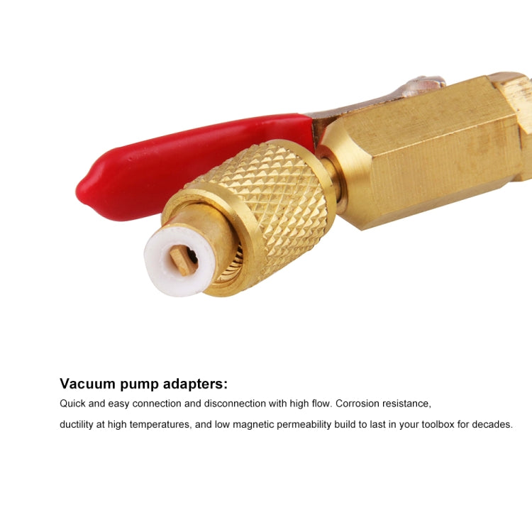 AG001-G 6件套 汽車空調製冷劑彎角緊湊型球閥 用於HVAC / AC空調維護