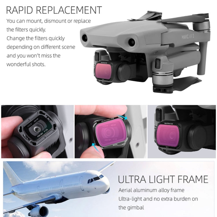 Sunnylife AIR2-FI9281 適用於大疆御Mavic Air 2 鍍膜濾鏡系列 ND8濾鏡