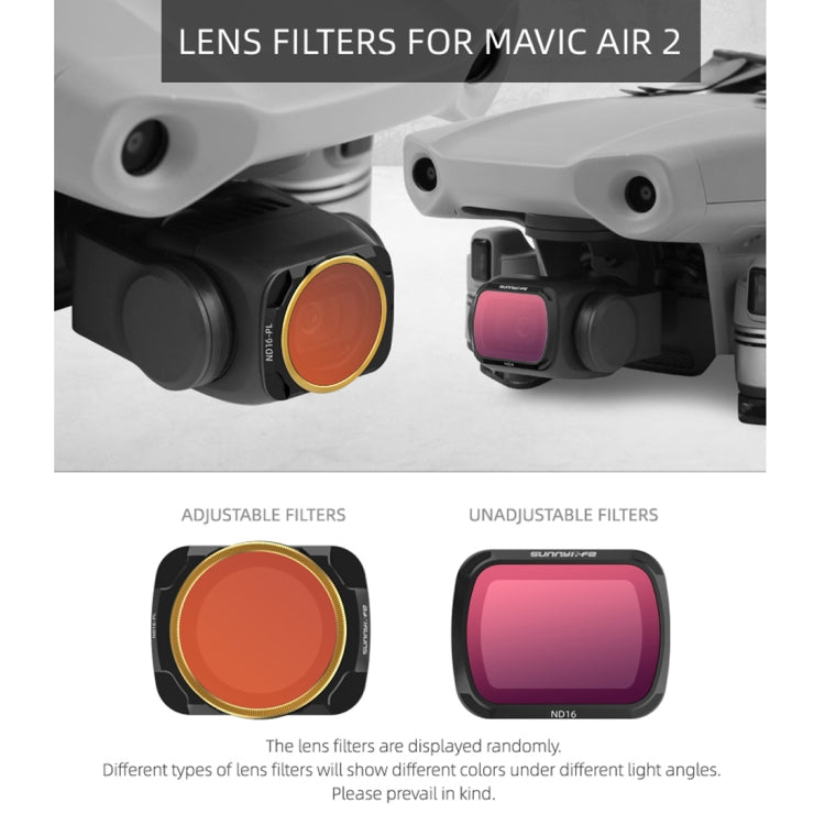 Sunnylife AIR2-FI9282 適用於大疆御Mavic Air 2 鍍膜濾鏡系列 ND16-PL濾鏡