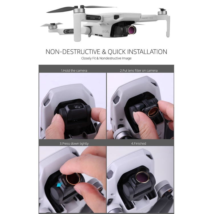 Sunnylife MM-FI9250 濾鏡 適用於大疆Mini 4K/Mini 2 SE/Mini SE/Mini 2/Mavic Mini