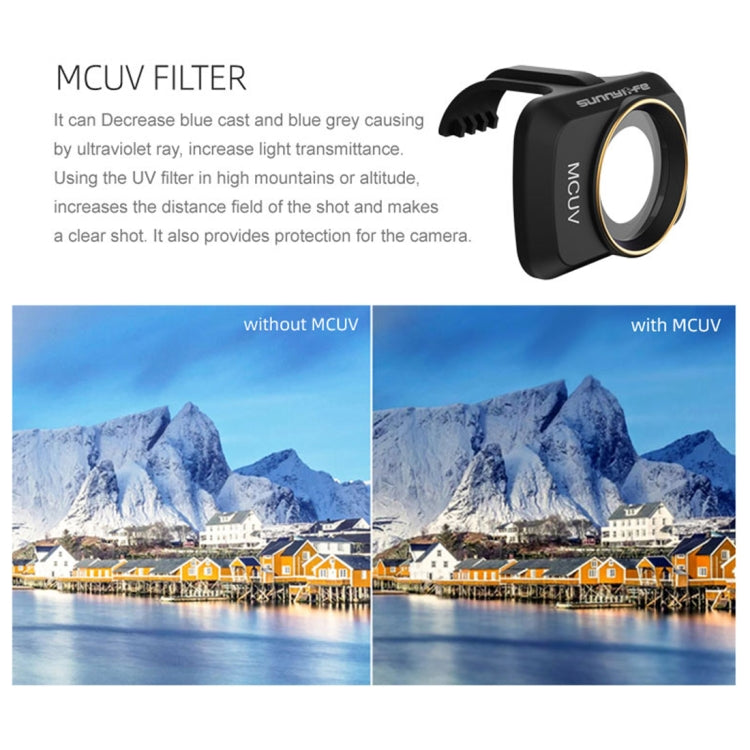Sunnylife MM-FI9258 適用於大疆御 Mavic mini MCUV+CPL+ND4+ND8+ND16+ND32混搭濾鏡6件套