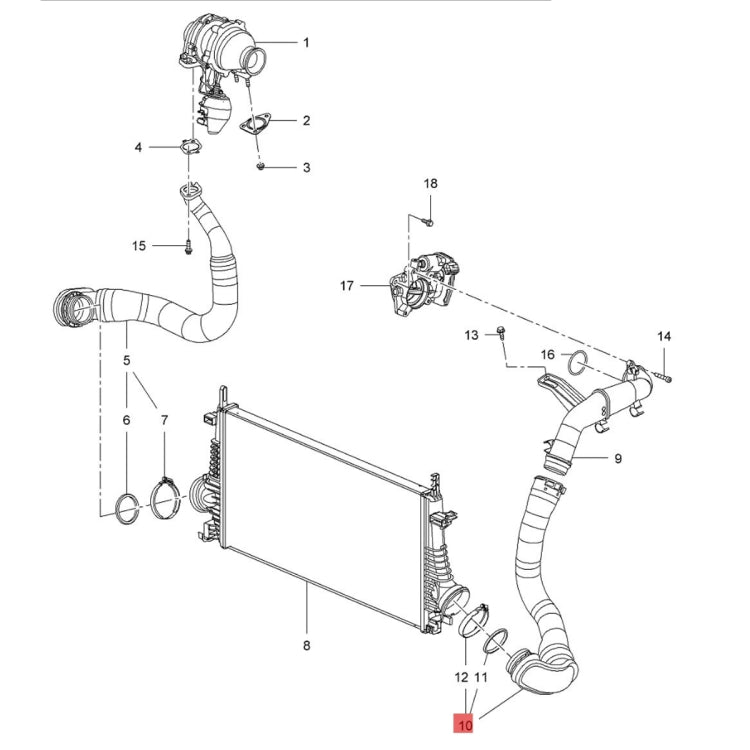 A2969 適用於INSIGNIA 進氣軟管 渦輪增壓軟管 13242121
