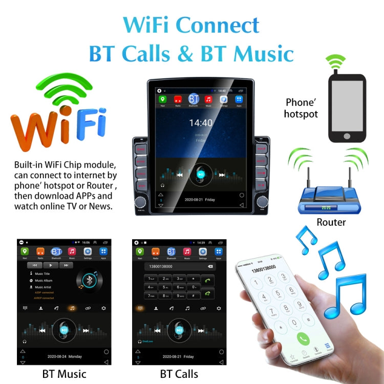 9.7寸豎屏2.5D安卓通用機 導航儀一體機MP5 支持手機互聯/GPS/FM/方向盤控制，1GB+32GB