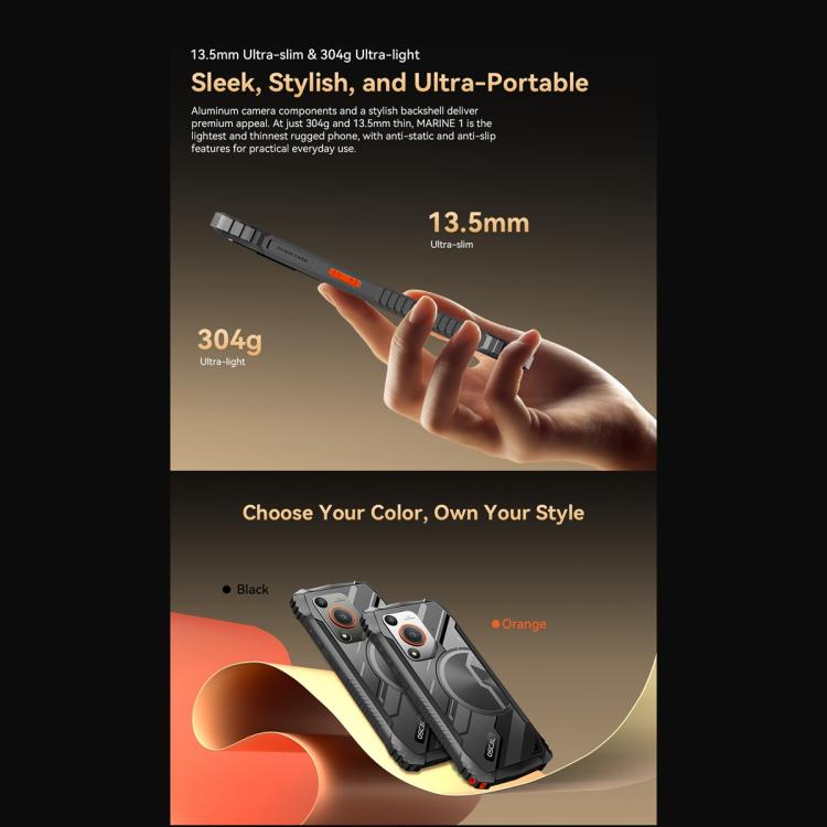 Blackview Oscal Marine 1，6.56英寸安卓15 Unisoc UMS9230E T615八核, 網絡：4G, OTG, NFC