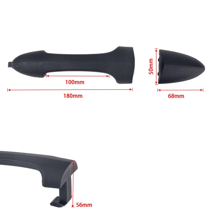 A3641-01 適用於福特福克斯 2000-2007 汽車後門外拉手 4Z5422404-AAA