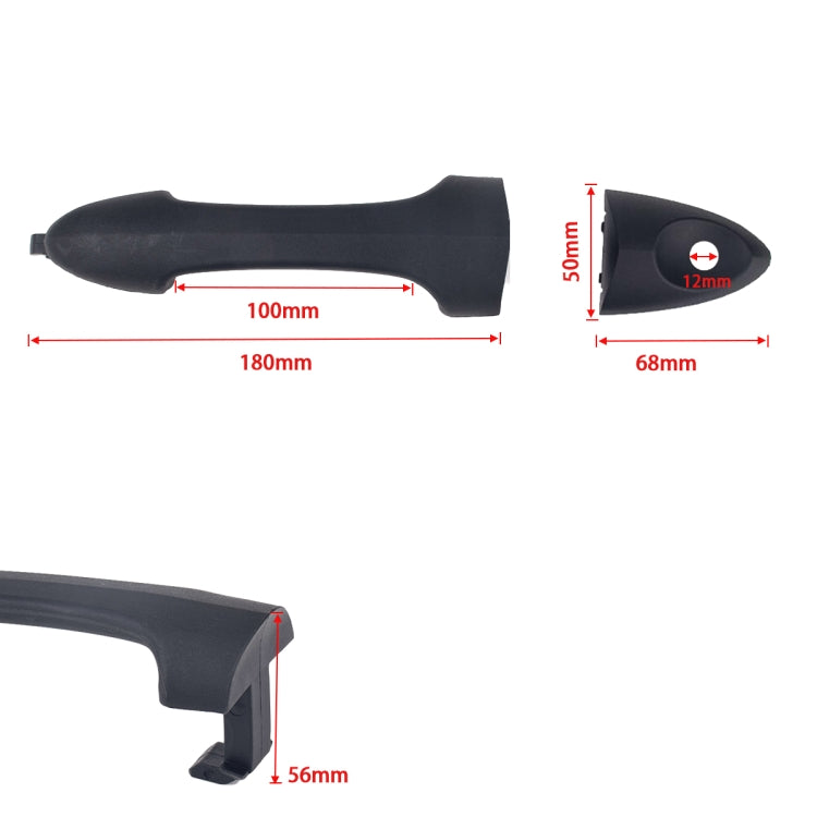 A3641-02 適用於福特福克斯 2000-2007 汽車前門外拉手 4Z5422404-AAA