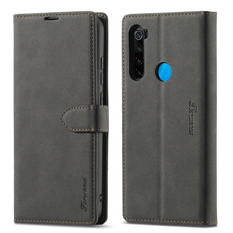 適用於小米 紅米 Note 8T Forwenw F1系列 磨砂強磁左右開皮套 帶支架&卡槽&錢包&相框