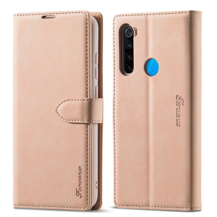 適用於小米 紅米 Note 8T Forwenw F1系列 磨砂強磁左右開皮套 帶支架&卡槽&錢包&相框