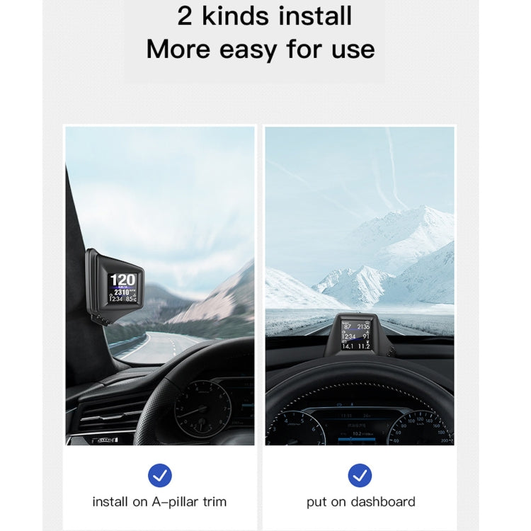 AP-1 車載HUD抬頭显示器 OBD GPS行車電腦碼錶