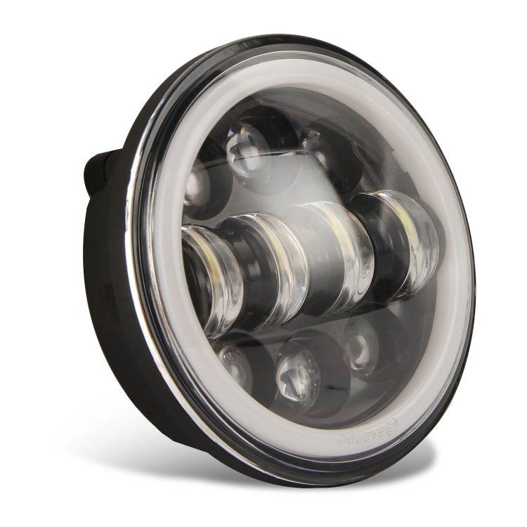 EagleVision DC9-30V 35W 6000K 4000LM 5.75寸圓形6顆LED燈摩托車大燈 帶天使眼 適用於哈雷