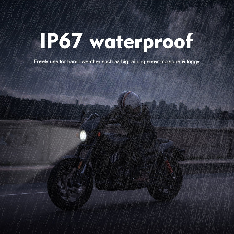 EagleVision DC9-30V 35W 6000K 4000LM 5.75寸圓形6顆LED燈摩托車大燈 帶天使眼 適用於哈雷
