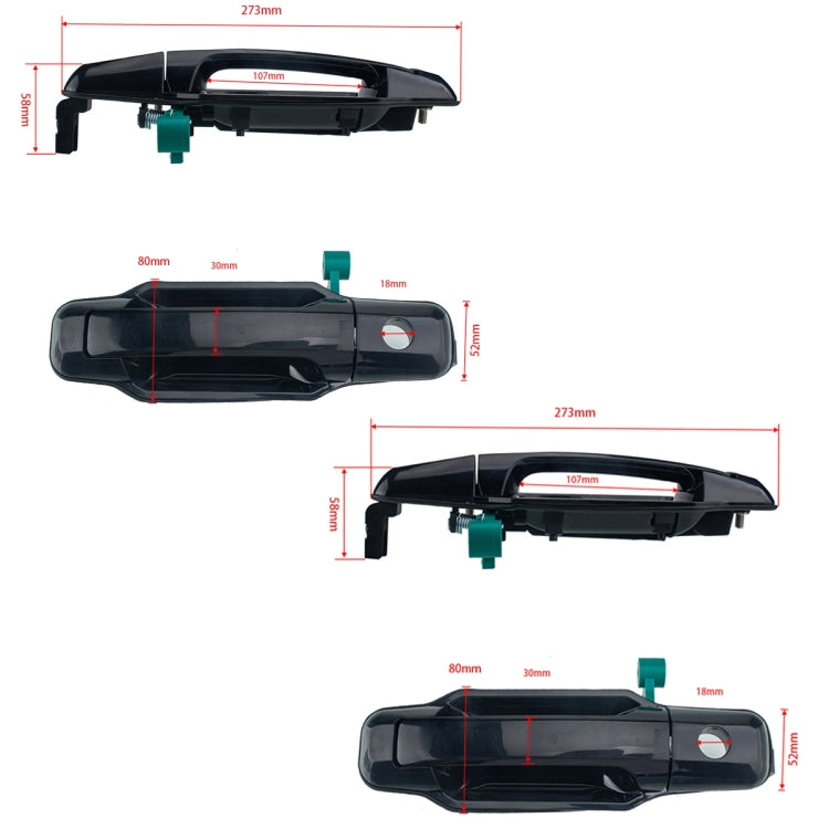 A3443 2對裝 適用於起亞Sorento 2003-2006 車門外拉手 82650-3E010