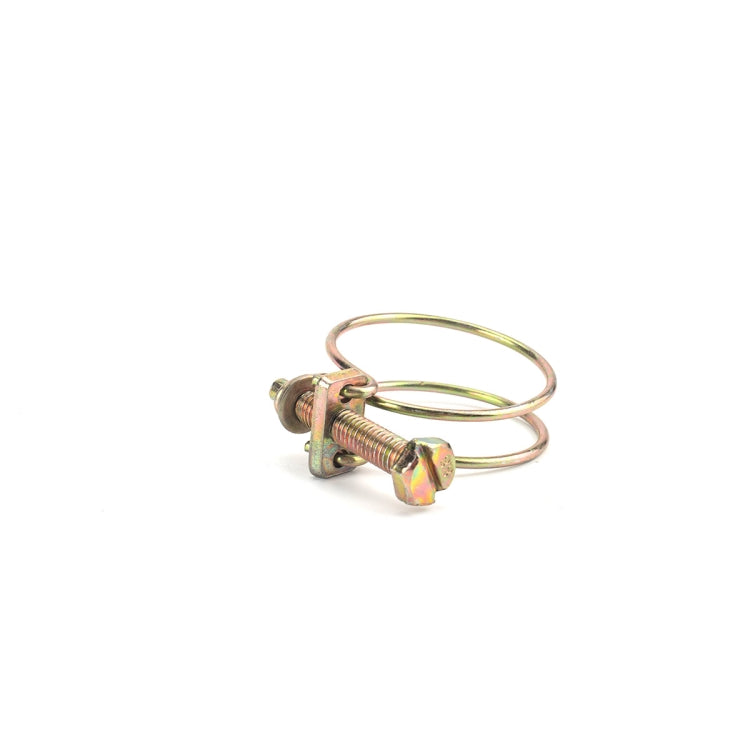 A3697 48隻裝 可調節雙絲喉箍 鍍彩鋅鐵絲管箍