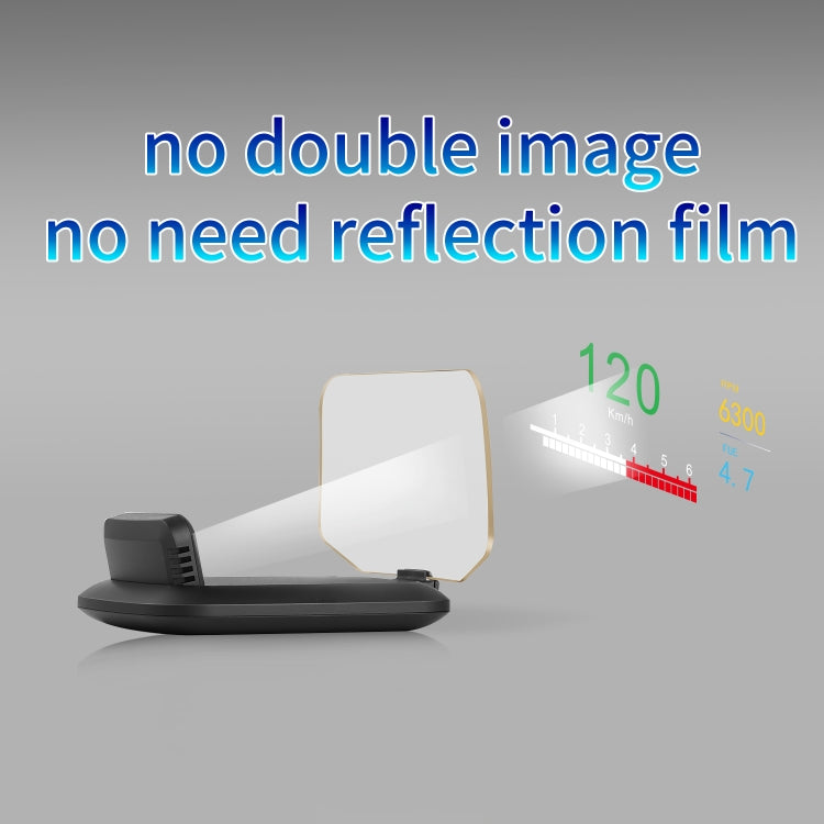 C1 OBD2+GPS模式 汽車HUD抬頭显示器 指南針/速度/水溫/電壓显示器/轉速報警/故障報警