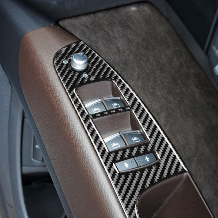 6件套 適用於奧迪 Q7 2008-2015 汽車車窗開關升降裝飾貼, 右駕