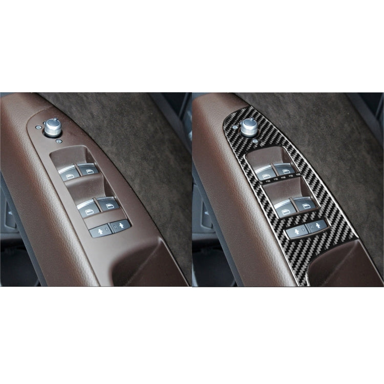 6件套 適用於奧迪 Q7 2008-2015 汽車車窗開關升降裝飾貼, 右駕