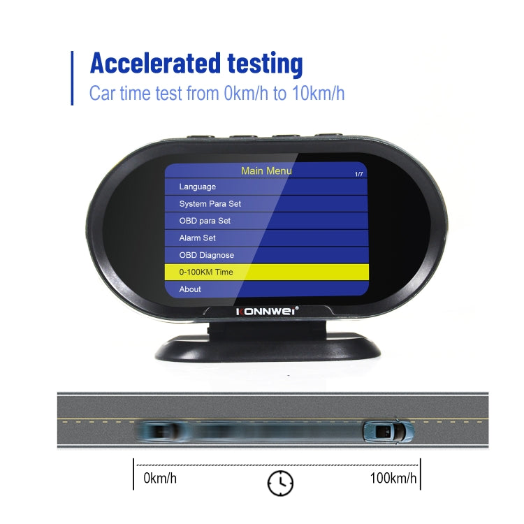KONNWEI KW206 2合1 OBDII / EOBD 3.5寸彩屏12V汽車故障掃描儀 支持5大協議