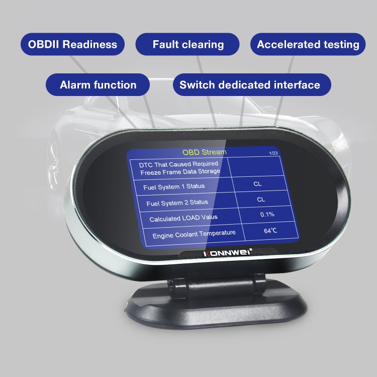 KONNWEI KW206 2合1 OBDII / EOBD 3.5寸彩屏12V汽車故障掃描儀 支持5大協議