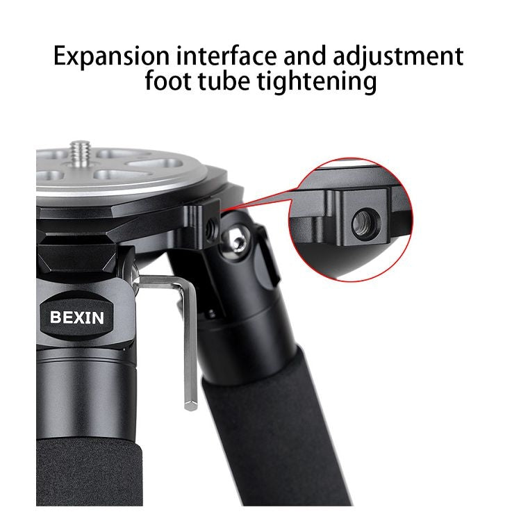 BEXIN ST424C 便攜式攝影碳纖維三角架, 粗管徑：40mm