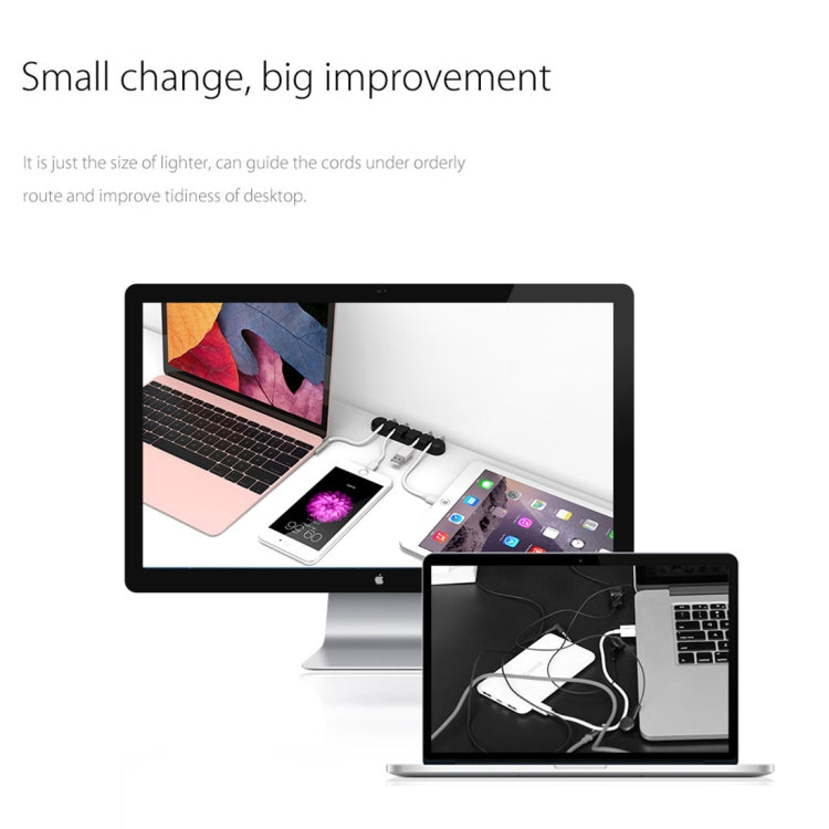 ORICO CBS5 硅膠桌面繞線器固定器 尺寸：9.6*2*1.2cm