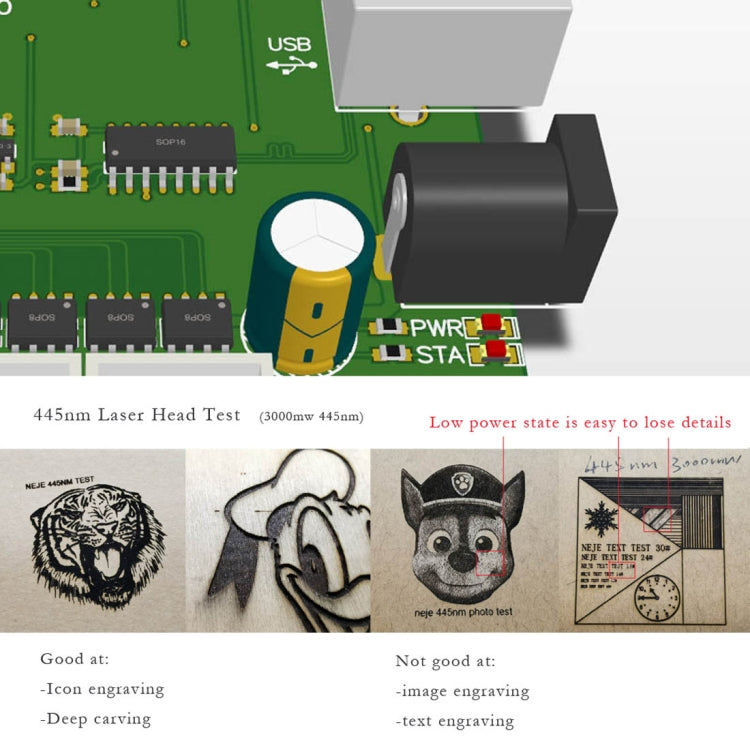 NEJE KZ 3000mW USB DIY 激光藍牙雕刻機