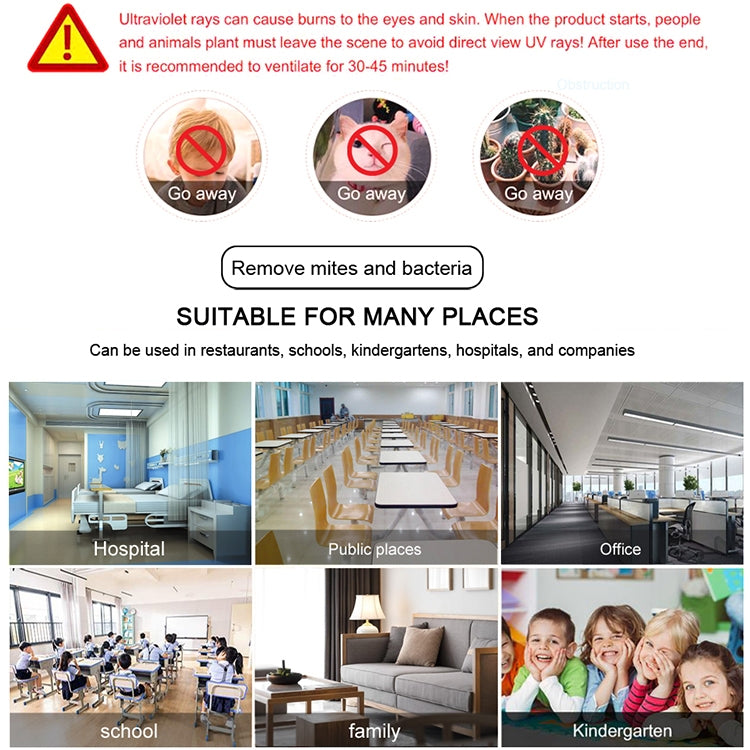 110V 8W 有臭氧石英uv紫外線殺菌燈 配開關線+跨境包裝