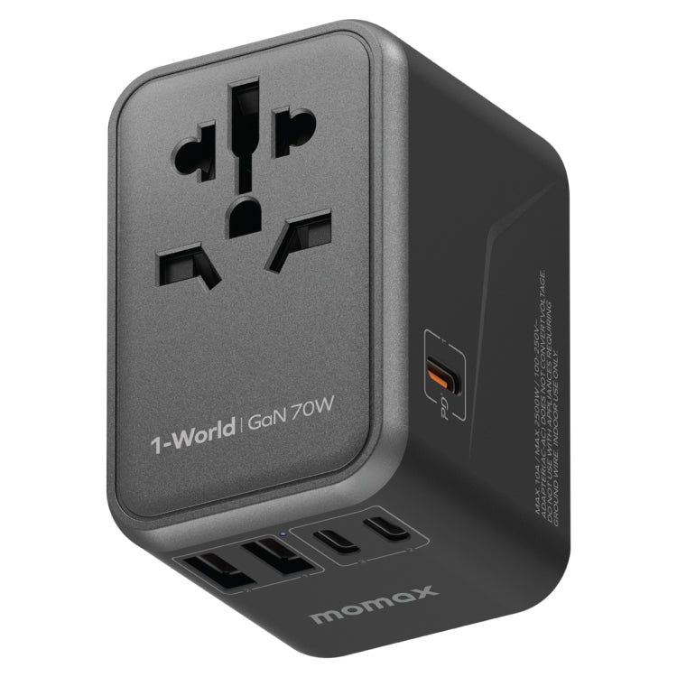 MOMAX 1-World UA8 PD 70W Fast Charger Power Adapter
