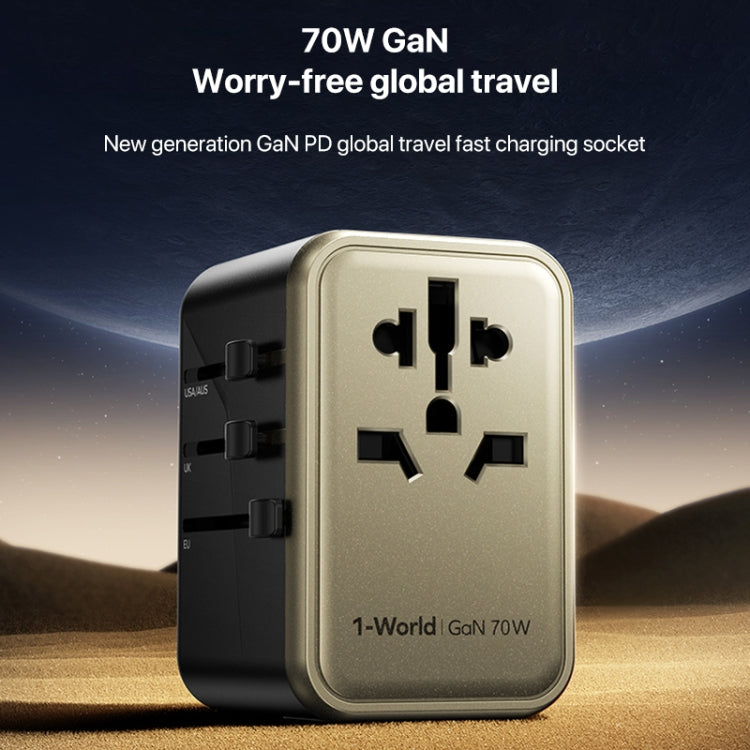 MOMAX 1-World UA8 PD 70W Fast Charger Power Adapter