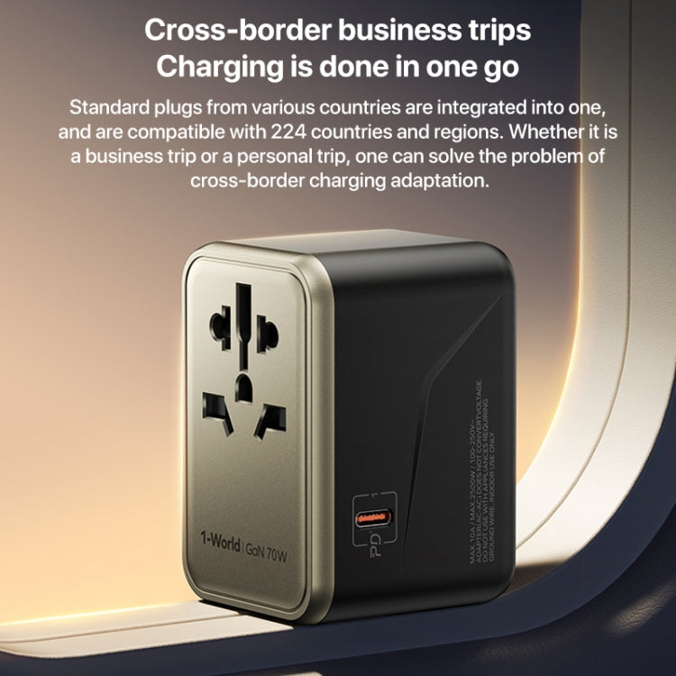 MOMAX 1-World UA8 PD 70W Fast Charger Power Adapter