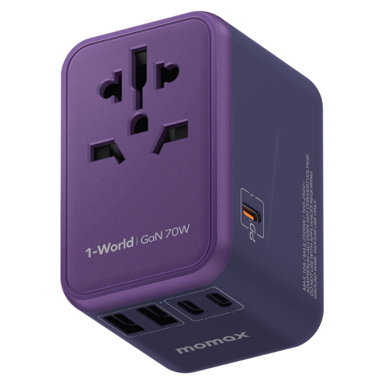 MOMAX 1-World UA8 PD 70W Fast Charger Power Adapter