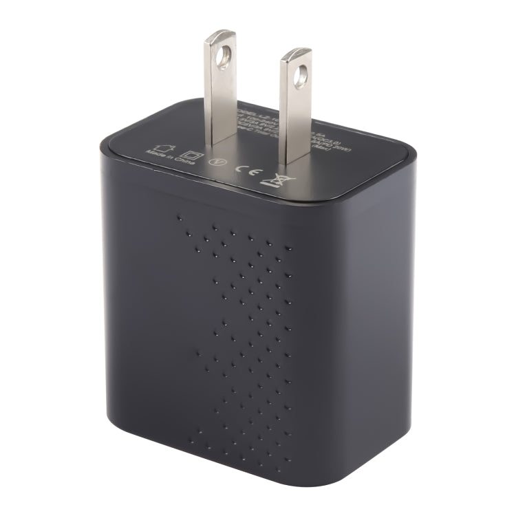 PD 20W Type-C+QC 3.0 USB 點紋旅行充電器，美規