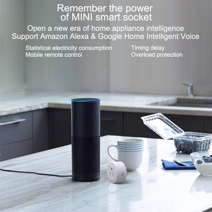 10A 智能計電量WiFi插座定時插座 支持Alexa & Google Home語音 AC 110V 美規