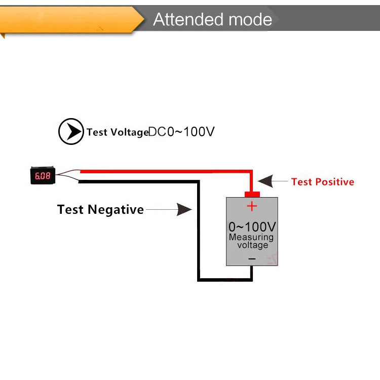 10個一裝 0.36寸帶殼直流電壓表 三線0-100V 三位數顯高精度電壓表頭
