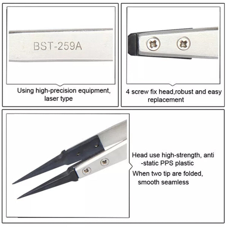 BEST BST-259A 不銹鋼防靜電醫用鑷子