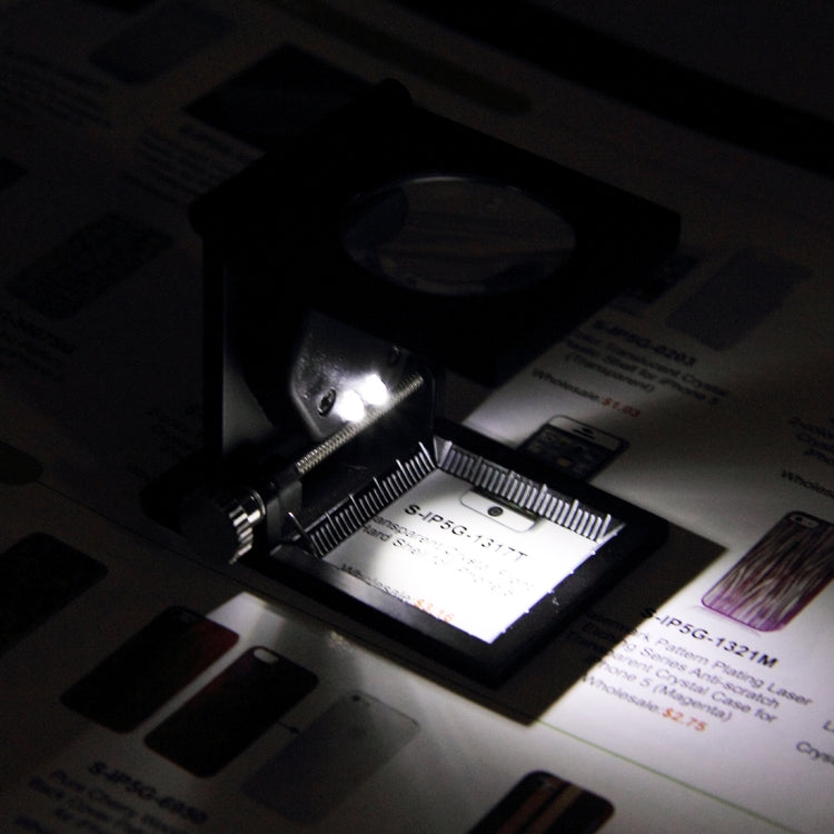 10倍放大迷你金屬可摺疊鑰台式放大鏡