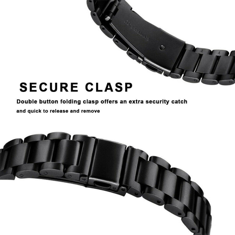 適用於Fitbit Charge 4 三珠實心不銹鋼腕帶錶帶