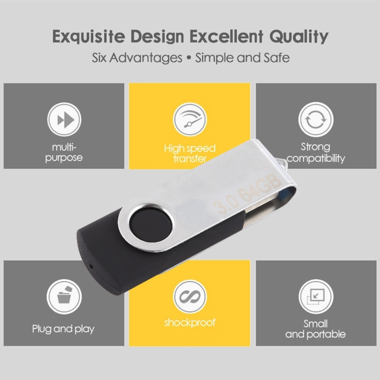 64GB USB 3.0 旋轉U盤