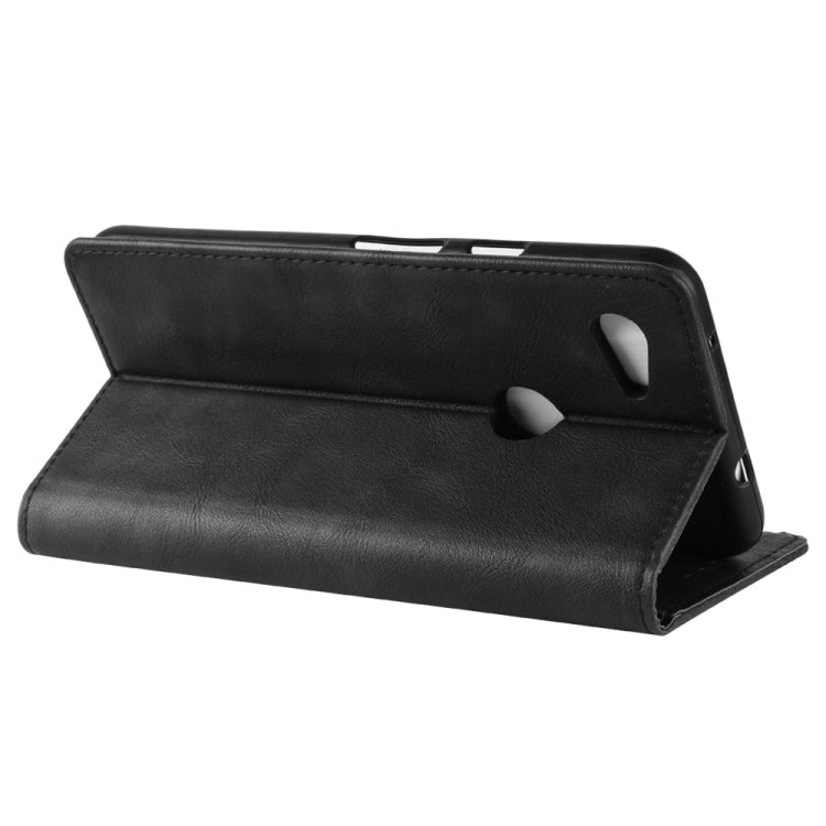 適用於谷歌Google Pixel 3 Lite XL 磁扣復古紋左右翻蓋皮套 帶支架&卡槽&相框