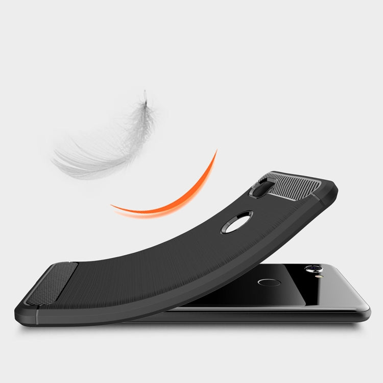 適用於谷歌Pixel 3 XL 拉絲紋碳纖維TPU手機保護殼