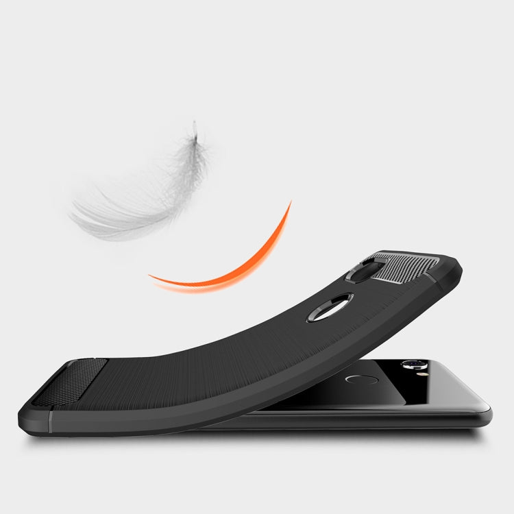 適用於谷歌Pixel 3 拉絲紋碳纖維TPU手機保護殼