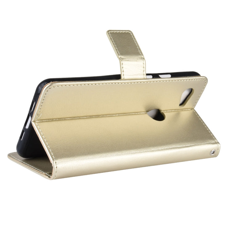 適用於谷歌 Pixel 3 lite 復古瘋馬紋左右翻蓋皮套帶支架&卡槽&相框