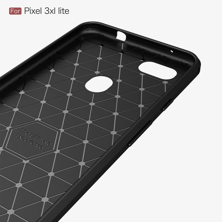 適用於谷歌 Pixel 3XL Lite 拉絲紋碳纖維TPU手機保護殼