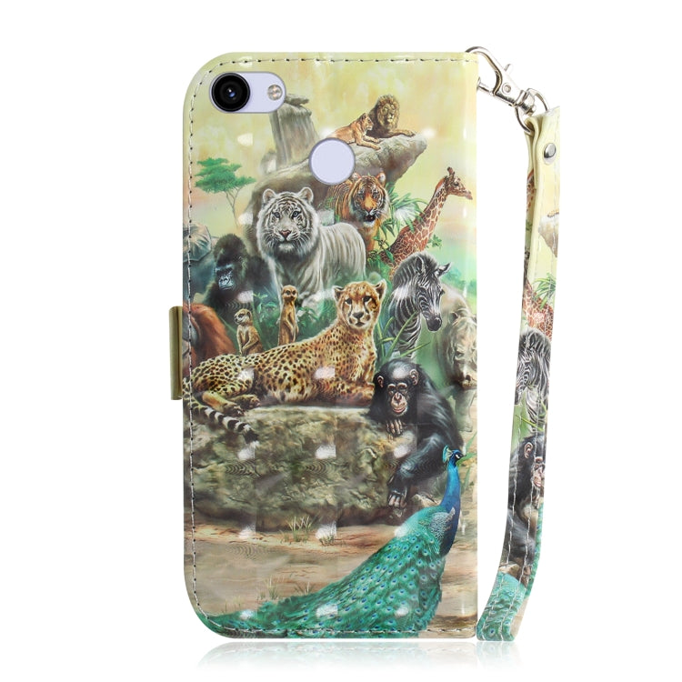適用於 谷歌 Pixel 3a XL 3D 動物園圖案 彩繪左右開皮套，帶支架&卡槽&錢包